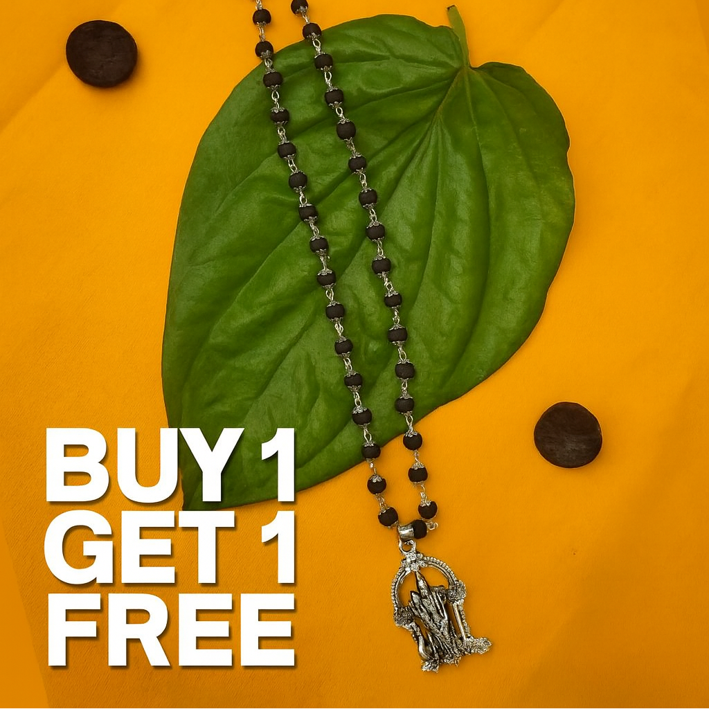 Original Karungali Mala With Murgan Locket (Buy 1 Get 1 Free)